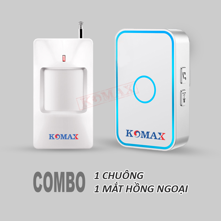Bộ báo khách hồng ngoại cao cấp tần số 433 Mhz KM-X300 Bộ báo khách hồng ngoại cao cấp tần số 433 Mhz KM-X300