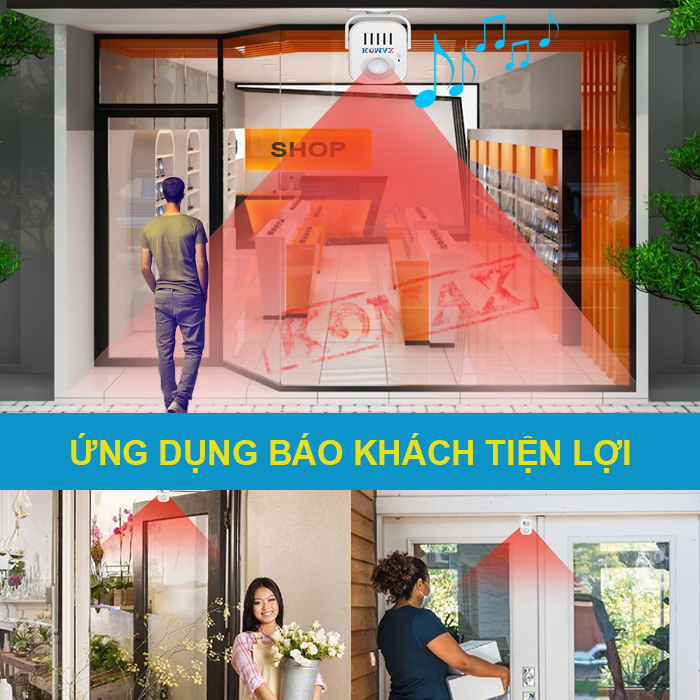 Báo khách hồng ngoại ghi âm KM-006B 2