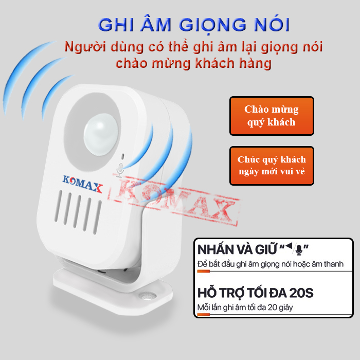 Báo khách hồng ngoại ghi âm KM-006B 4