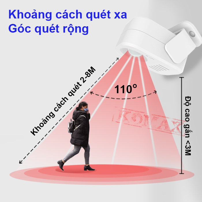 Báo khách hồng ngoại ghi âm KM-006B 7