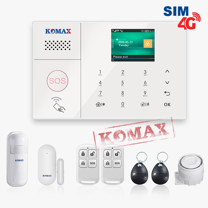 Mặt trước trung tâm chống trộm dùng sim wifi KM-G30 4G