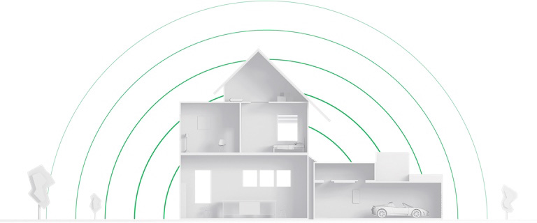 Khoảng cách truyền tín hiệu của các cảm biến ajax lên tới 2000m, giúp bảo vệ toàn diện ngôi nhà của bạn