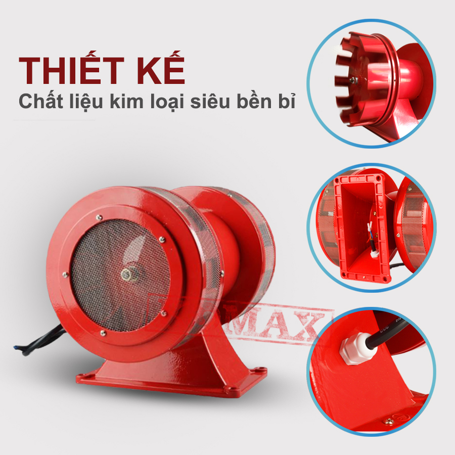 Âm lượng của còi hú MS-590 Thiết kế của còi hú công nghiệp MS-790
