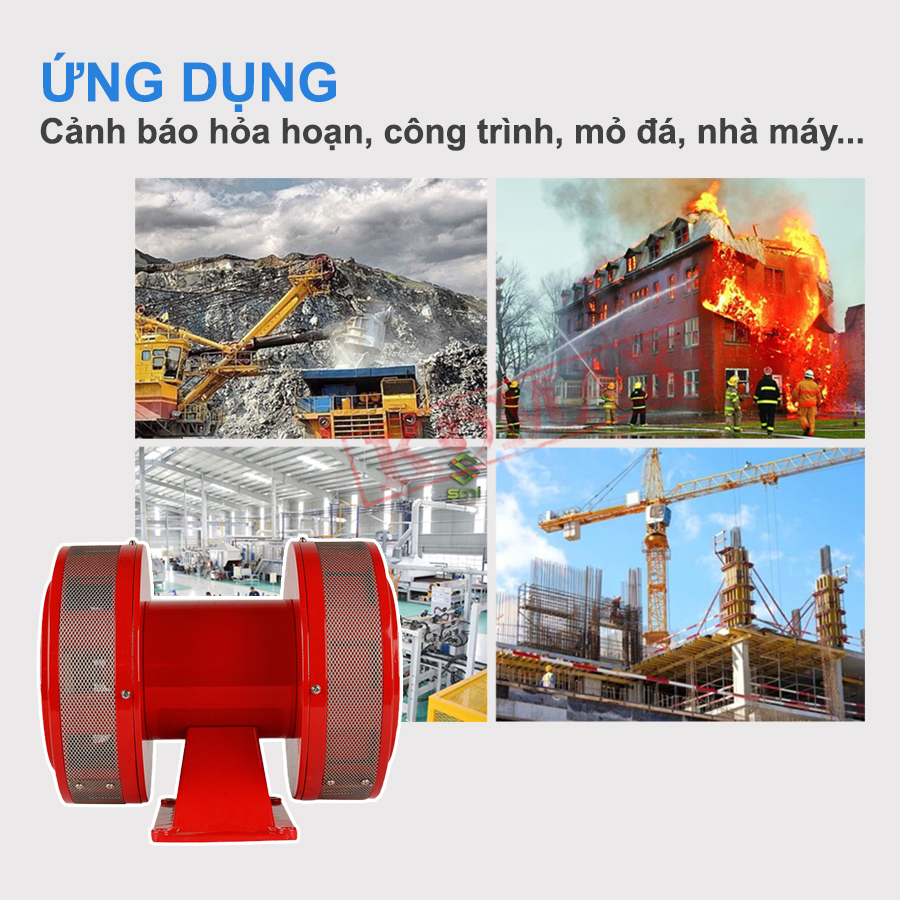 Ứng dụng của còi báo động công nghiệp MS-790 Ứng dụng của còi báo động công nghiệp MS-790