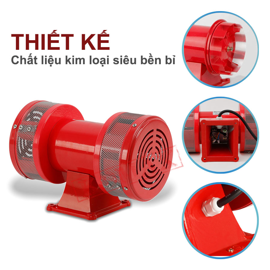 Mặt dưới của còi hú báo động MS-590 Mặt dưới của còi hú báo động MS-590