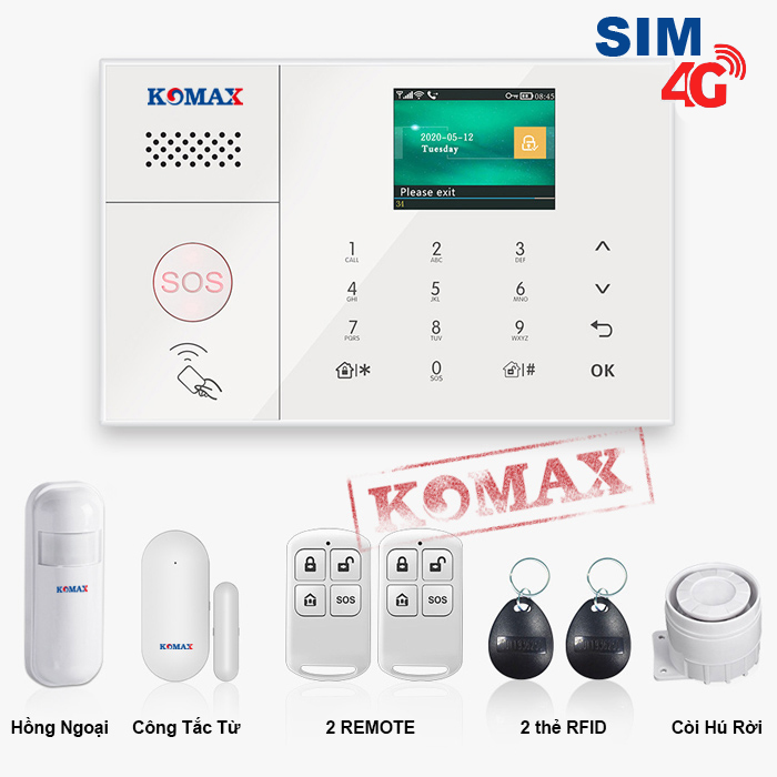 BÁO ĐỘNG CHỐNG TRỘM  QUA WIFI VÀ GSM 4G KM-G30