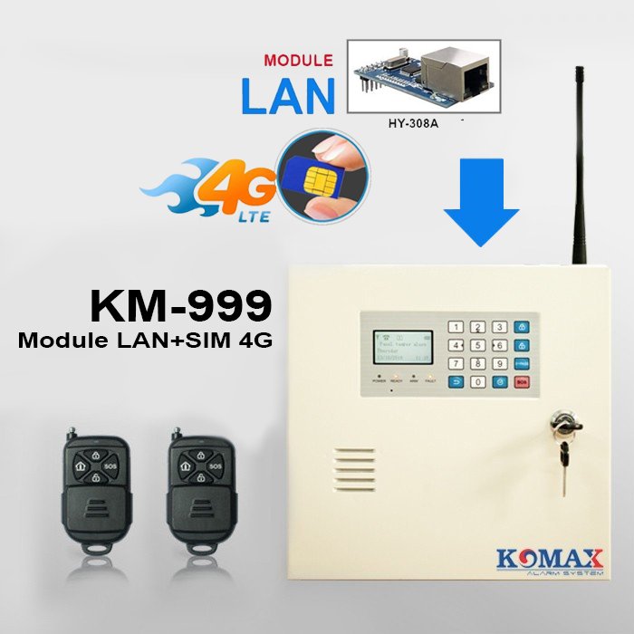 BỘ CHỐNG TRỘM CAO CẤP KM-999 SIM 4G + LAN