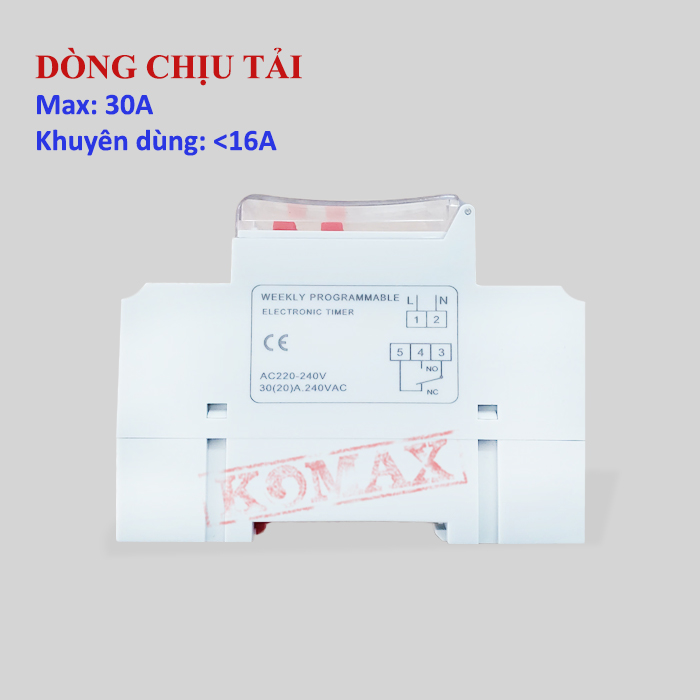 Công tắc hẹn giờ điện tử lập trình công suất lớn 30A THC-30S 1